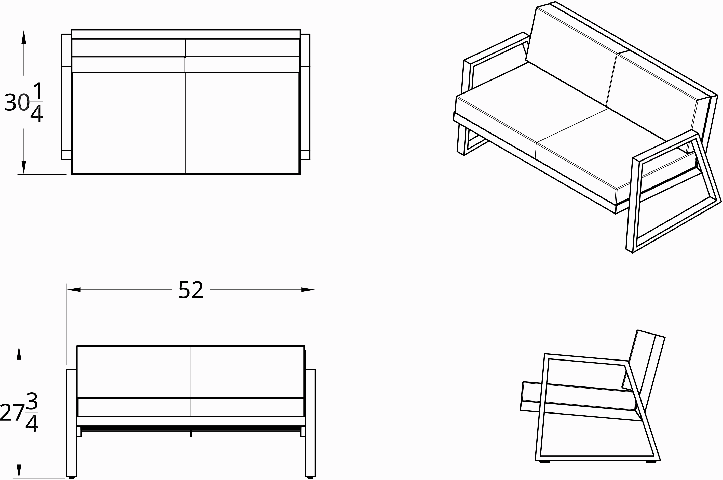 Fugue Love Seat