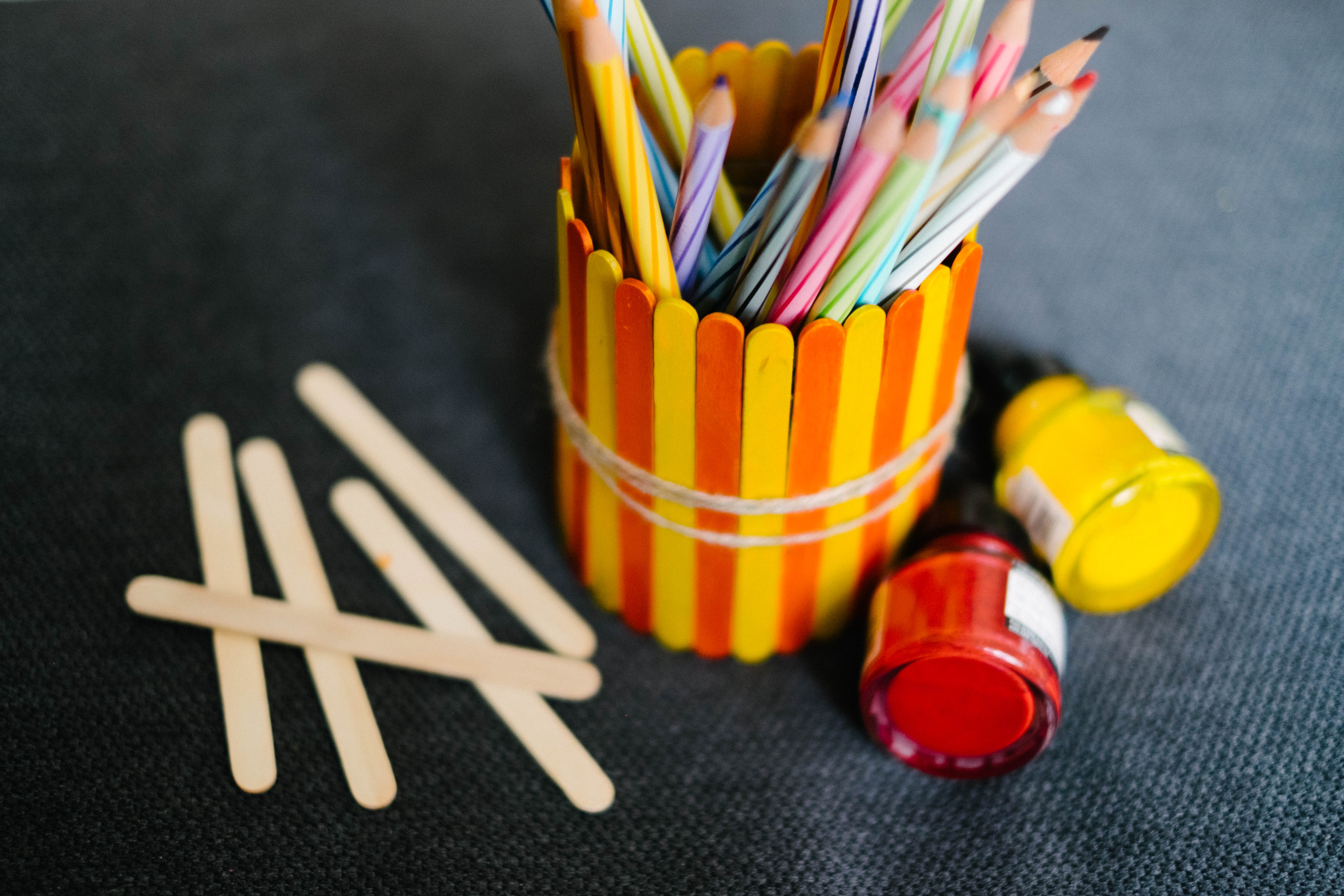Popsicle stick vase