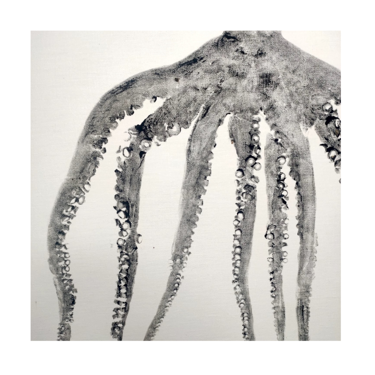 Miniature : Gyotaku "poulpe" - 60x80cm