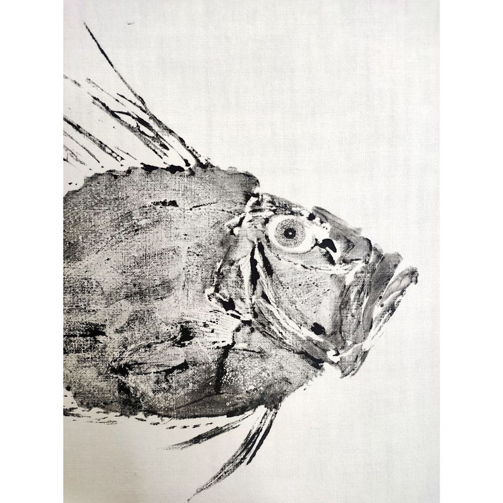 Miniature : Gyotaku "St Pierre" - 40x40cm