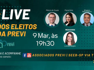 Eleitos da Previ realizam live para avaliar mudança na direção da entidade, nesta quinta (9), às 19h