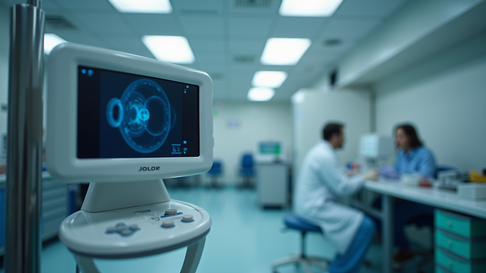 Eye-level view of diagnostic equipment