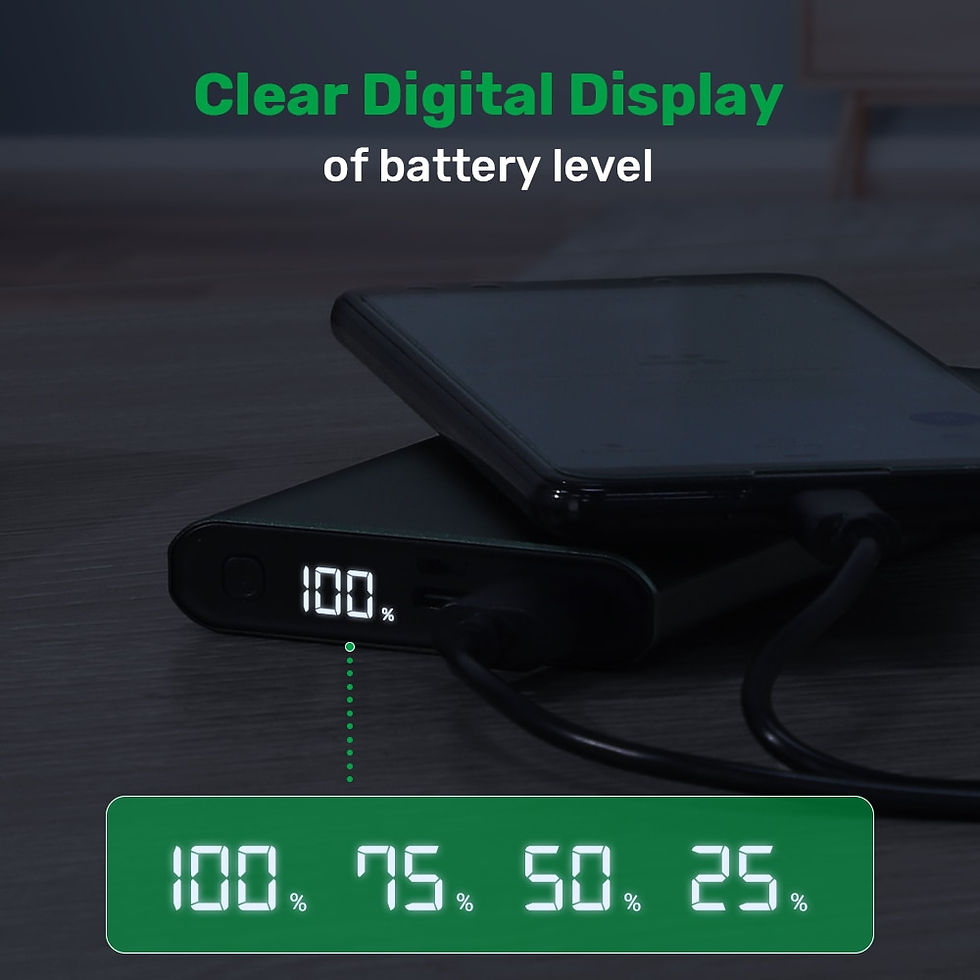 Thumbnail: Power Bank 10000mAh LED External Battery  PD Two-Way Fast for iPhone Xiaomi Mi