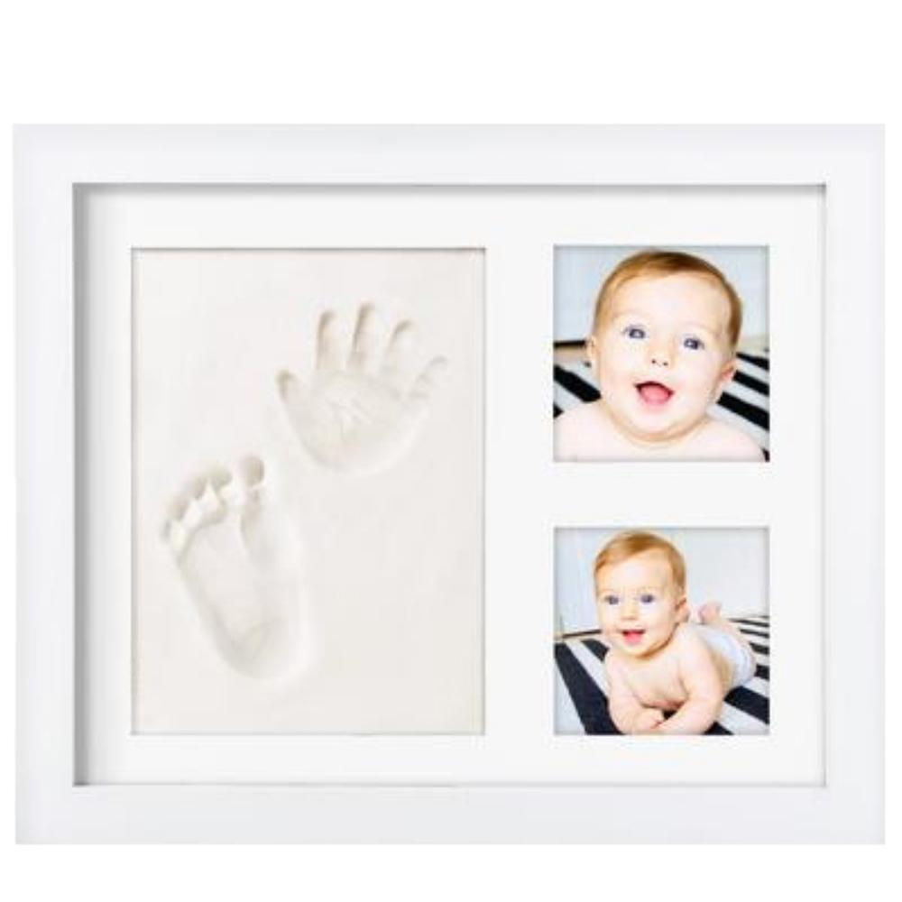 Premium Baby Handprint Kit by Laura Picture Frame (WHITE)