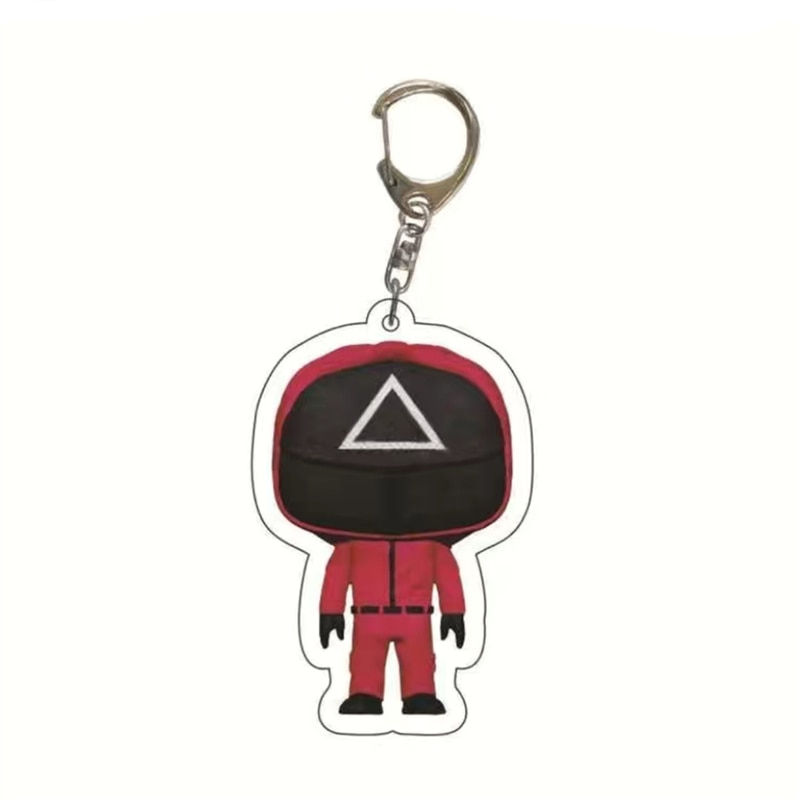 Thumbnail: Squid Game Keychain Acrylic Cosplay Figurine Charms Key Ring Car Key