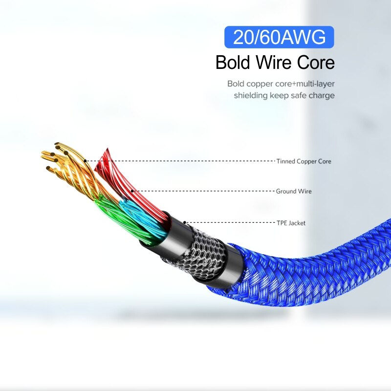 Thumbnail: Micro USB Cable 3A Fast Charging Micro Data USB Cable for Samsung Xiaomi Huawei