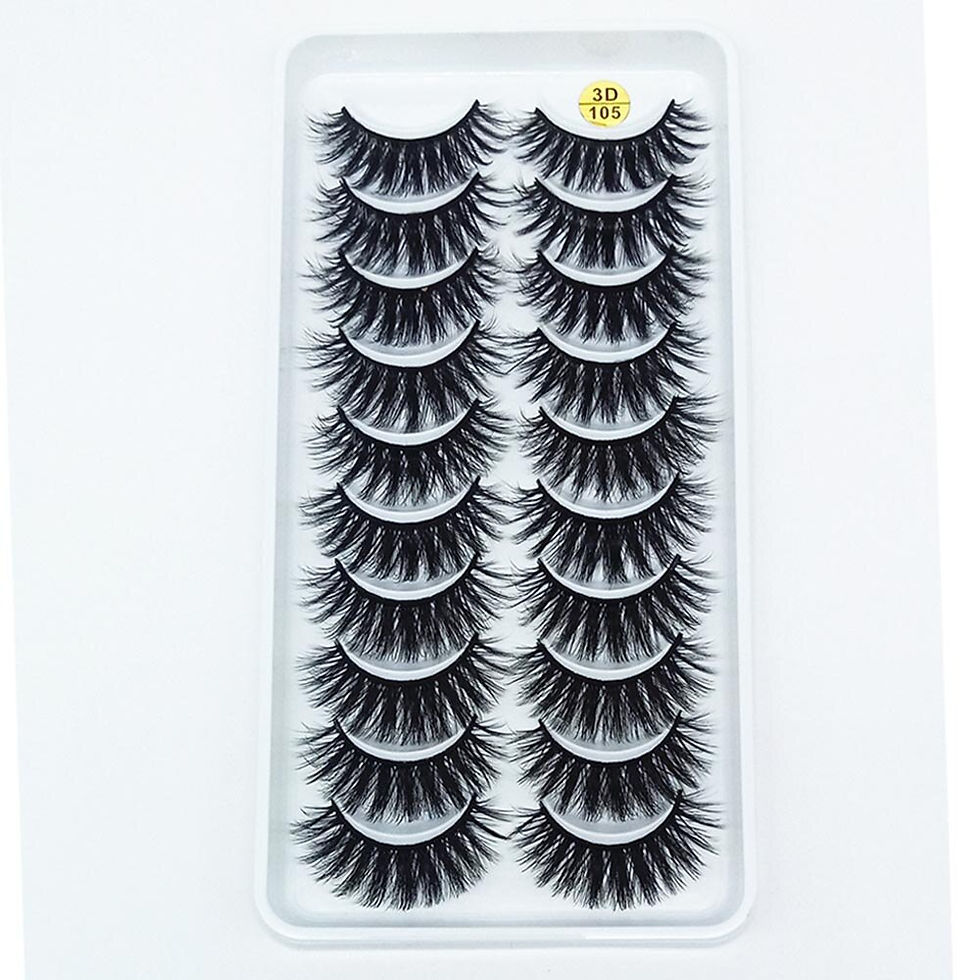Thumbnail: 8 Pairs 3D Mink False Eyelashes Natural Wispy Fluffy Dramatic Volume Fake Lashes