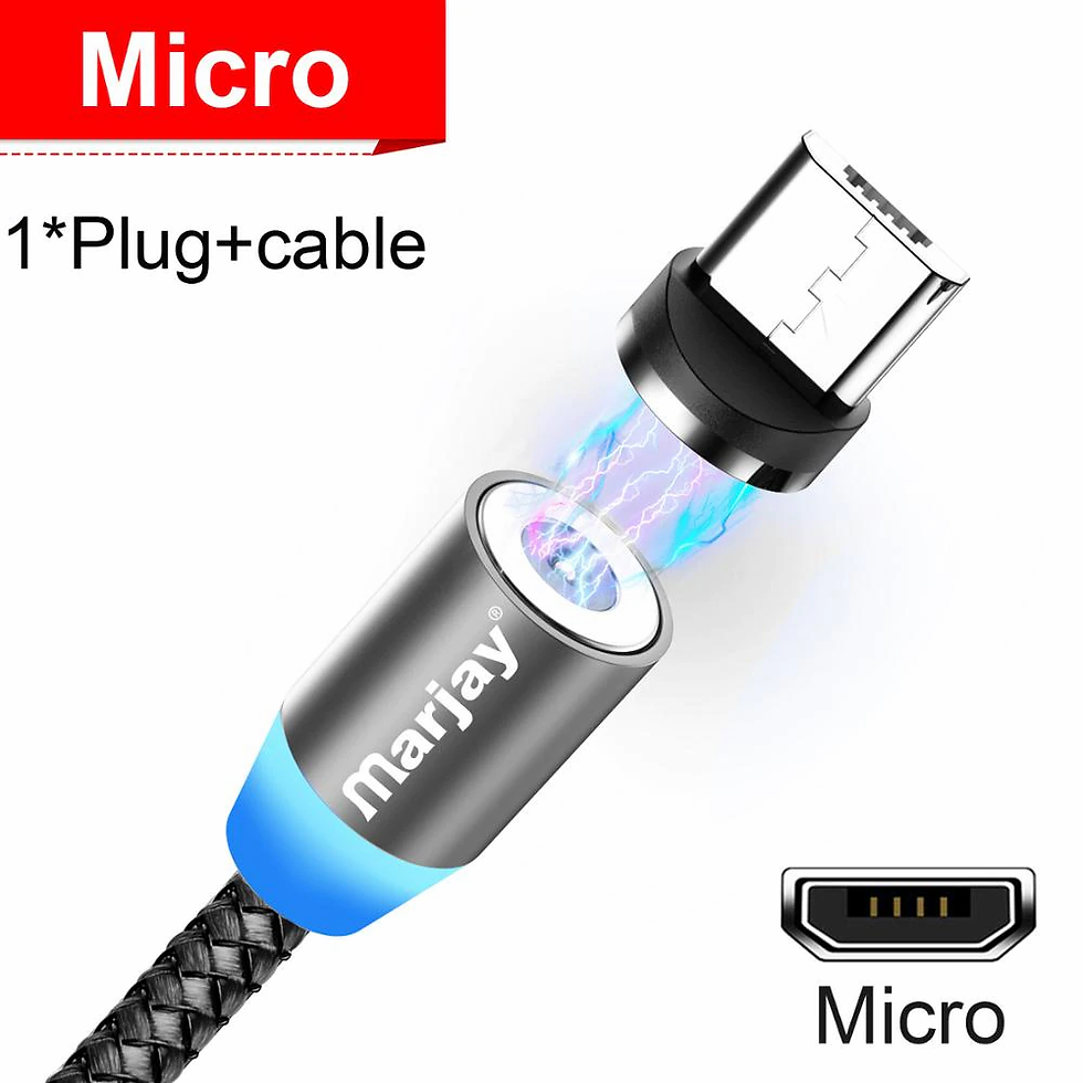 Miniatyrbilde: Magnetic Micro USB Cable for iPhone Samsung Android Fast Charging Magnet Charger