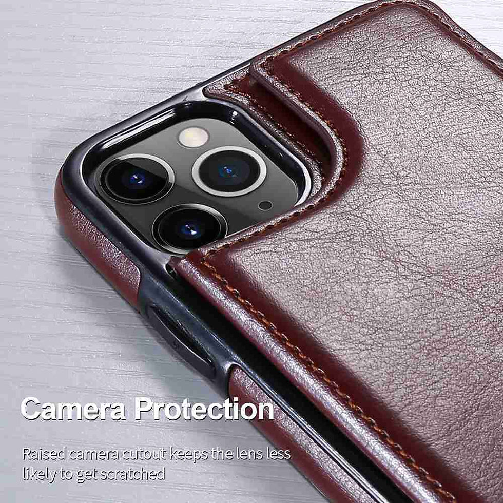 Thumbnail: Retro PU Leather Case for iPhone X 11 6s 7 8 Plus XS 5S Multi Card Holder