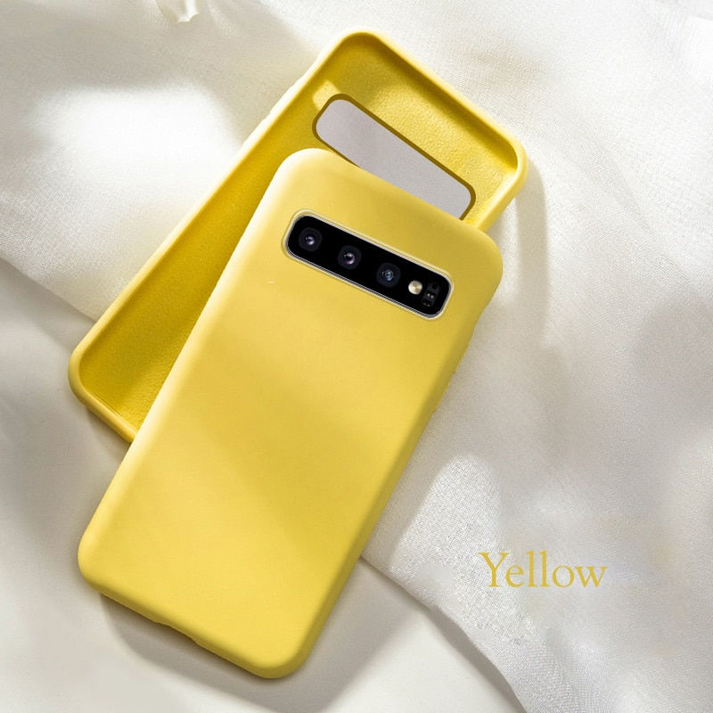 Thumbnail: Liquid Silicone Case for Samsung Galaxy S10 Case Full Cover Fundas Case