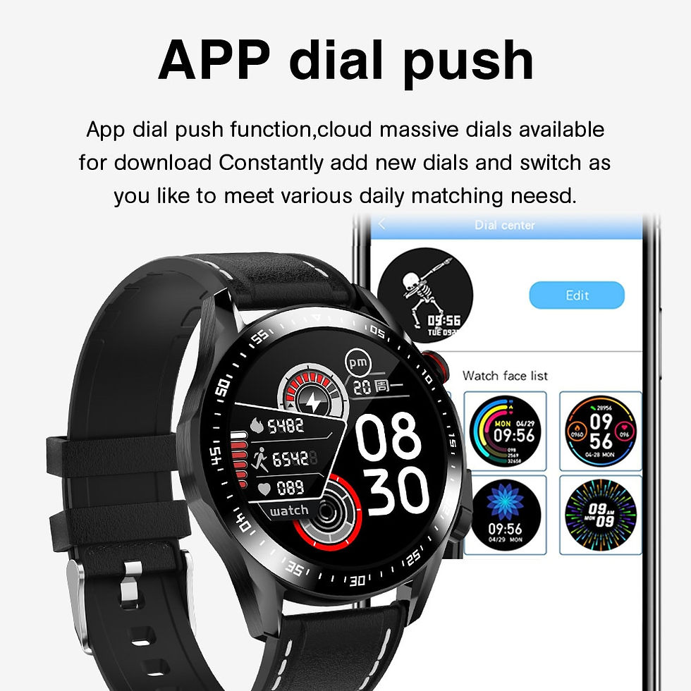 Thumbnail: E1-2 Smart Watch Men Bluetooth Call Custom Dial Full Touch Screen Waterproof