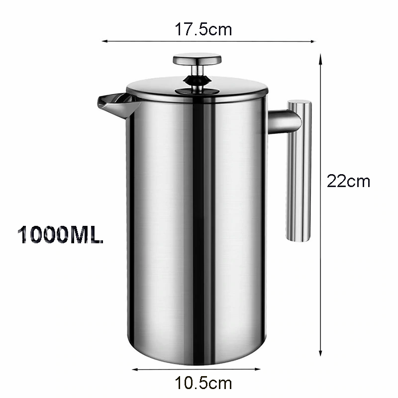 Thumbnail: Coffee Maker French Press Stainless Steel Espresso Coffee Machine