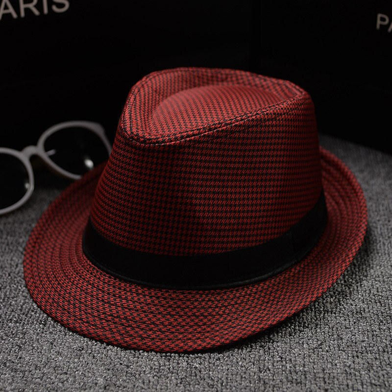 Thumbnail: Fedoras Top Jazz Plaid Hat  Bowler Hats Cap Classic Version Chapeau Hats