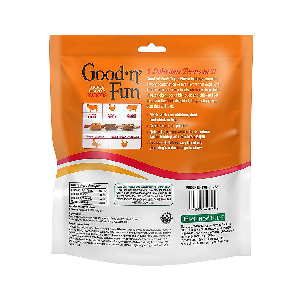 Thumbnail: Good'N'Fun Triple Flavored Rawhide Kabobs For Dogs, 24 oz | 36 count (P-94187)