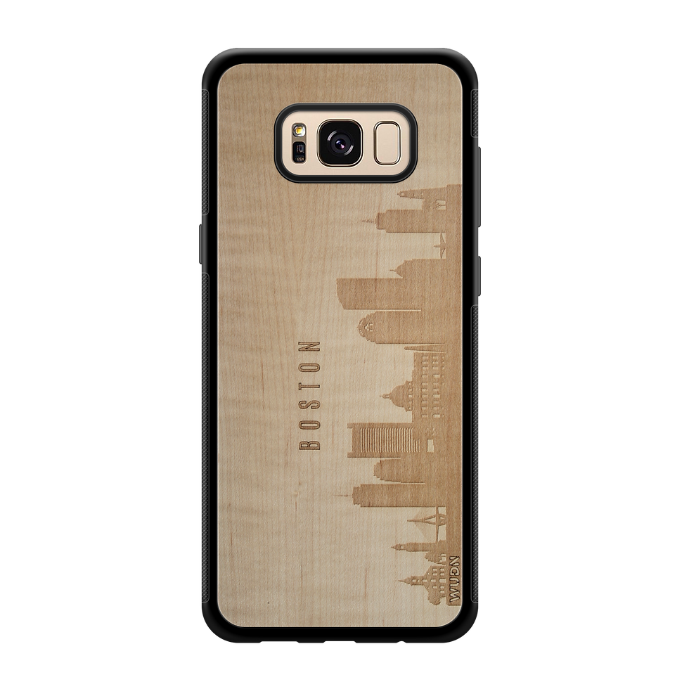 Thumbnail: CityScape Wooden Phone Case (Boston MA Skyline)