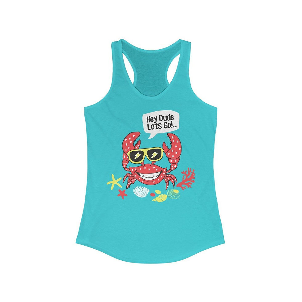 Miniatura: Hey Dude Let's Go Racerback Tank Top