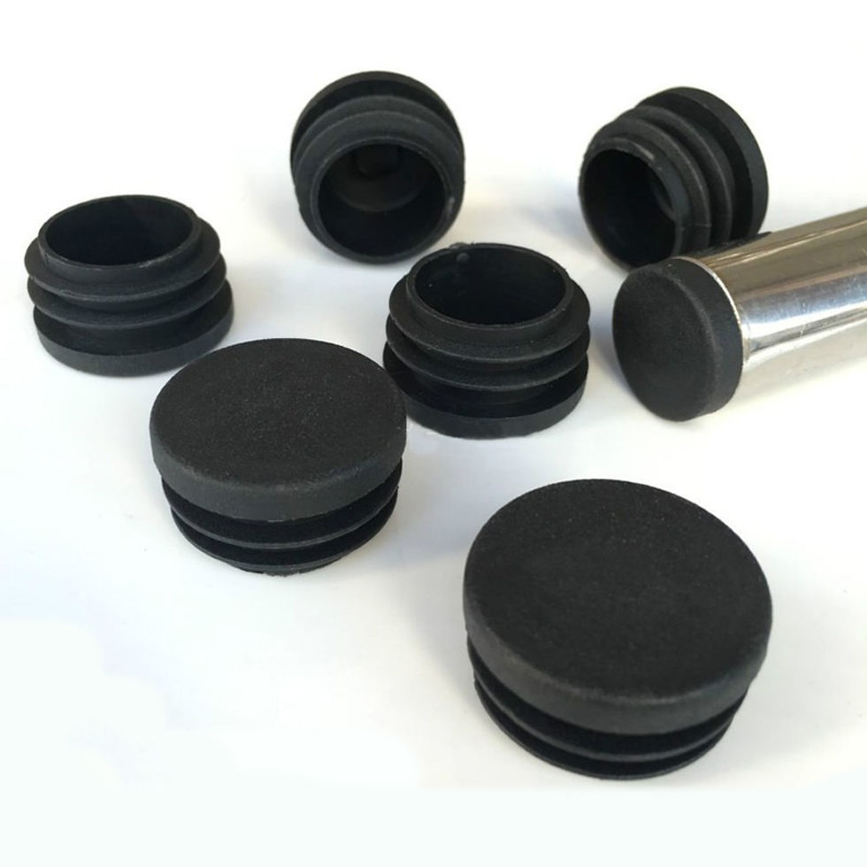 Thumbnail: 2/4/8pcs Round Plastic Black Blanking End Cap Caps Tube Pipe