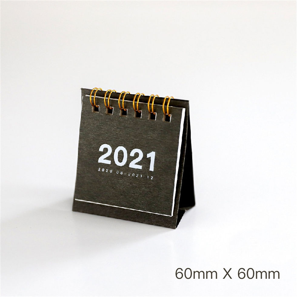 Thumbnail: 2021 Simple Black White Grey Series Desktop Calendar Dual Daily Schedule Table