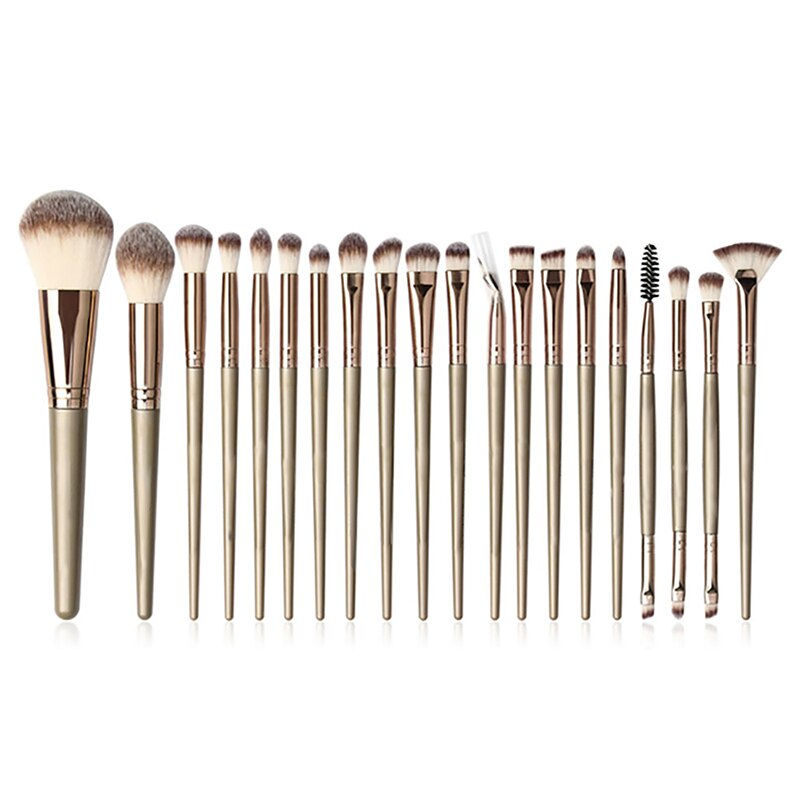Thumbnail: 10pcs Unicorn Makeup Brushes Set Crystal Spiral Handle Foundation Blending