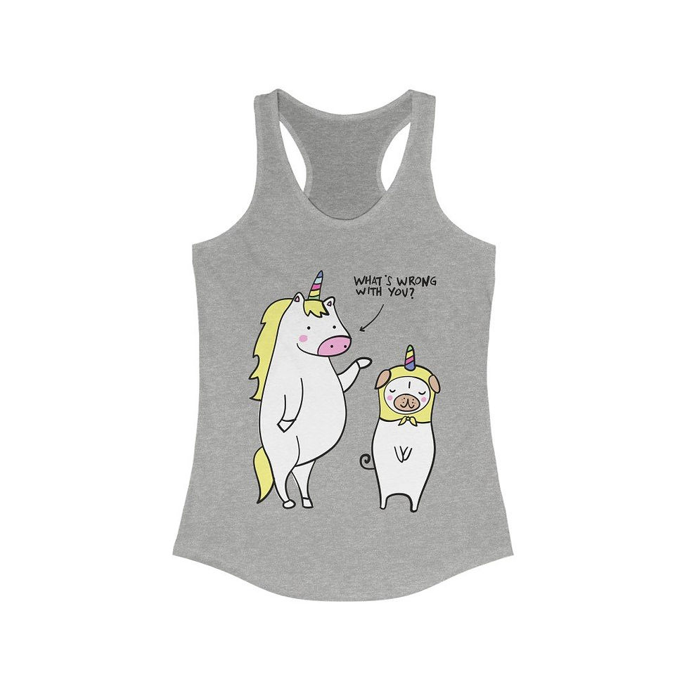 Thumbnail: What's Wrong With You Unicorn Racerback Tank Top