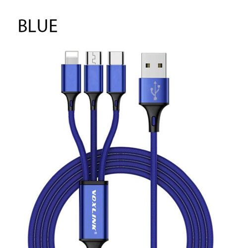 Thumbnail: 3 in 1 USB Cable for iPhone XS Max XR X 8 7 Charging Charger Micro USB Cable
