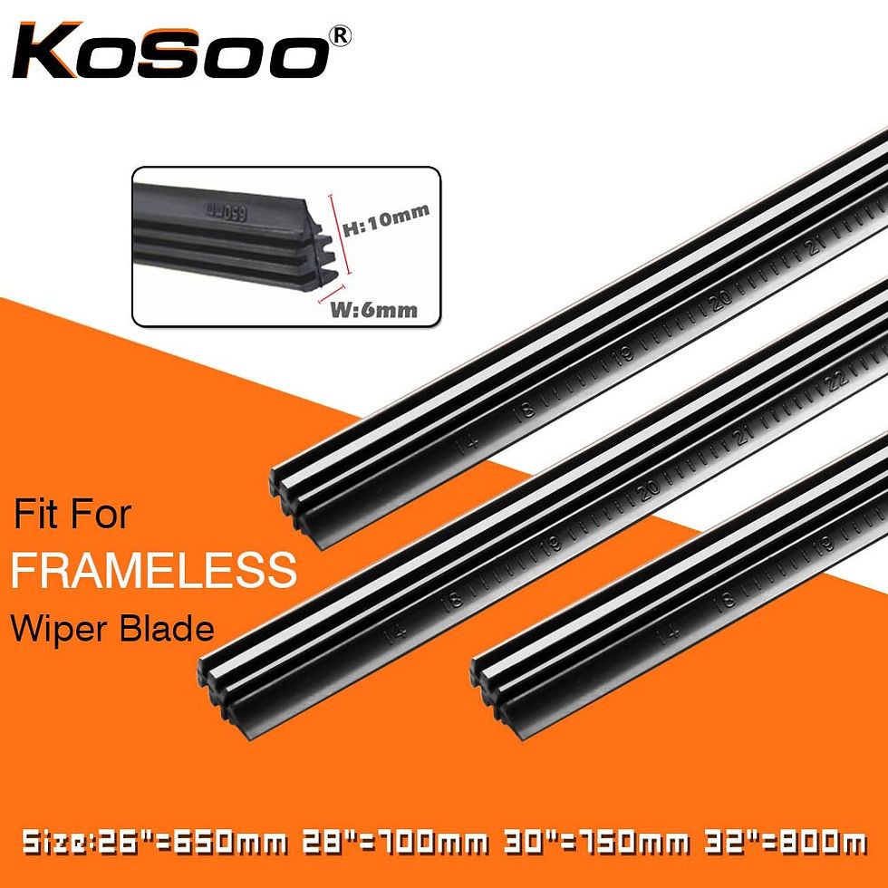 Thumbnail: 2PCS Wiper Blade Strip (Refill) 6mm 26"28"30"32" Frameless Wiper Accessories