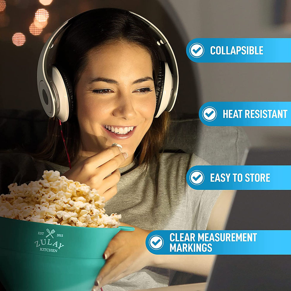 Thumbnail: Kitchen Large Microwave Popcorn Maker - BPA Free Silicone Popcorn Popper Microw