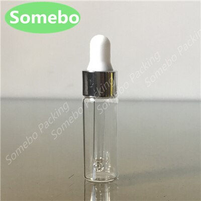Thumbnail: 500pcs 5ml Transparent Empty Glass Bottles Aromatherapy Essential Oil