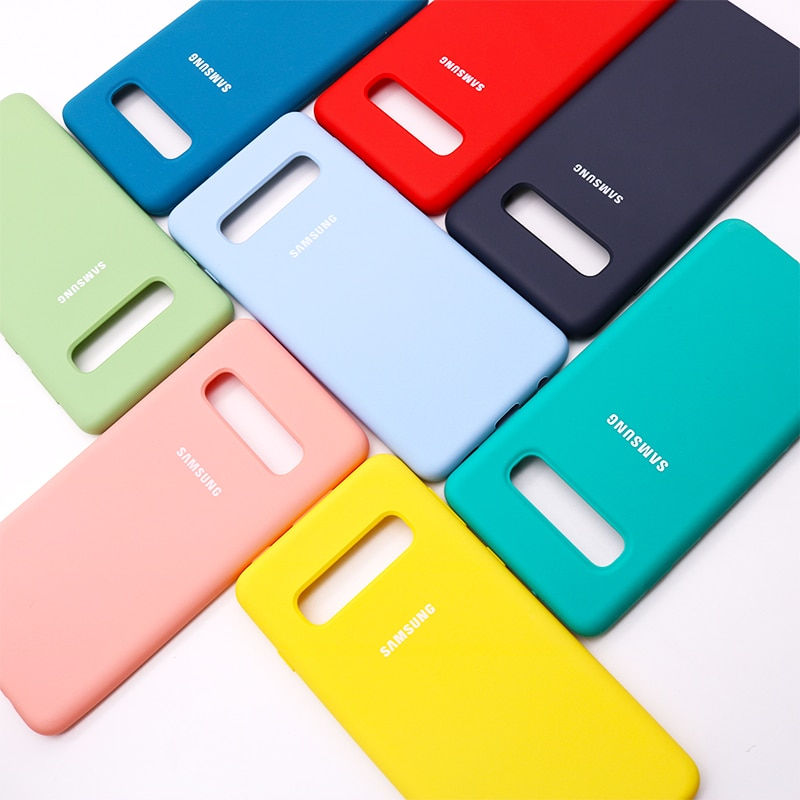 Thumbnail: For Samsung Galaxy S10 S10 Plus S10 E Case Soft Liquid Silicone Shockproof Soft