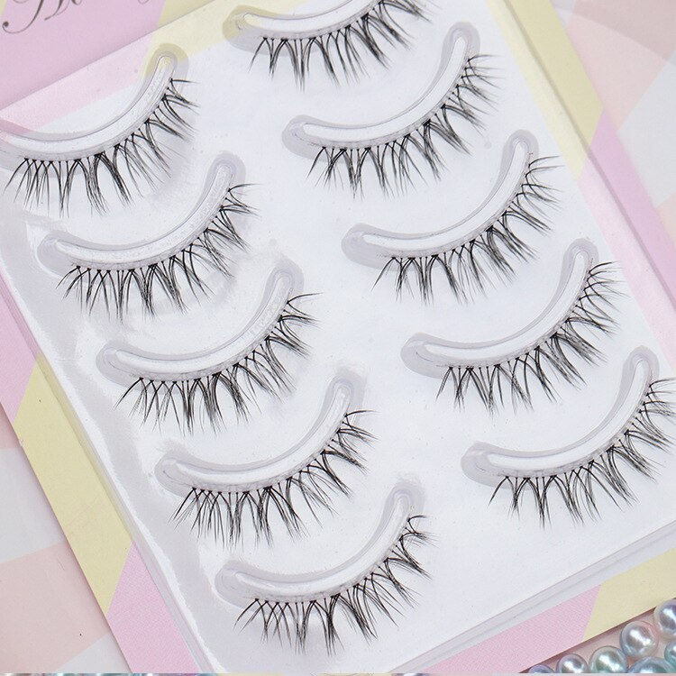 Miniaturebillede: False Eyelashes Naturally Simulated Thick Transparent Stem Fake Eyelashes
