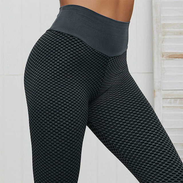 Thumbnail: Patchwork Print High Waist Elastic Push Up Ankle Length Polyester Leggings