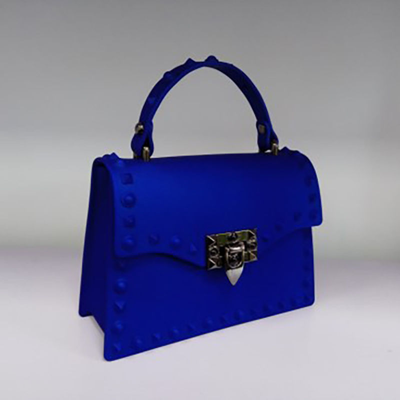 Thumbnail: Boots Three-Piece Peep Toe Blue Boots Matching Purse and Hat Set