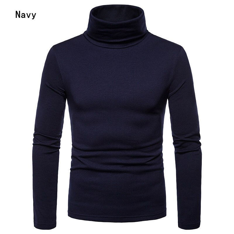Thumbnail: Turtleneck Long Sleeve Stretch Casual Kintted Pullovers Basic Tops 4 Colors
