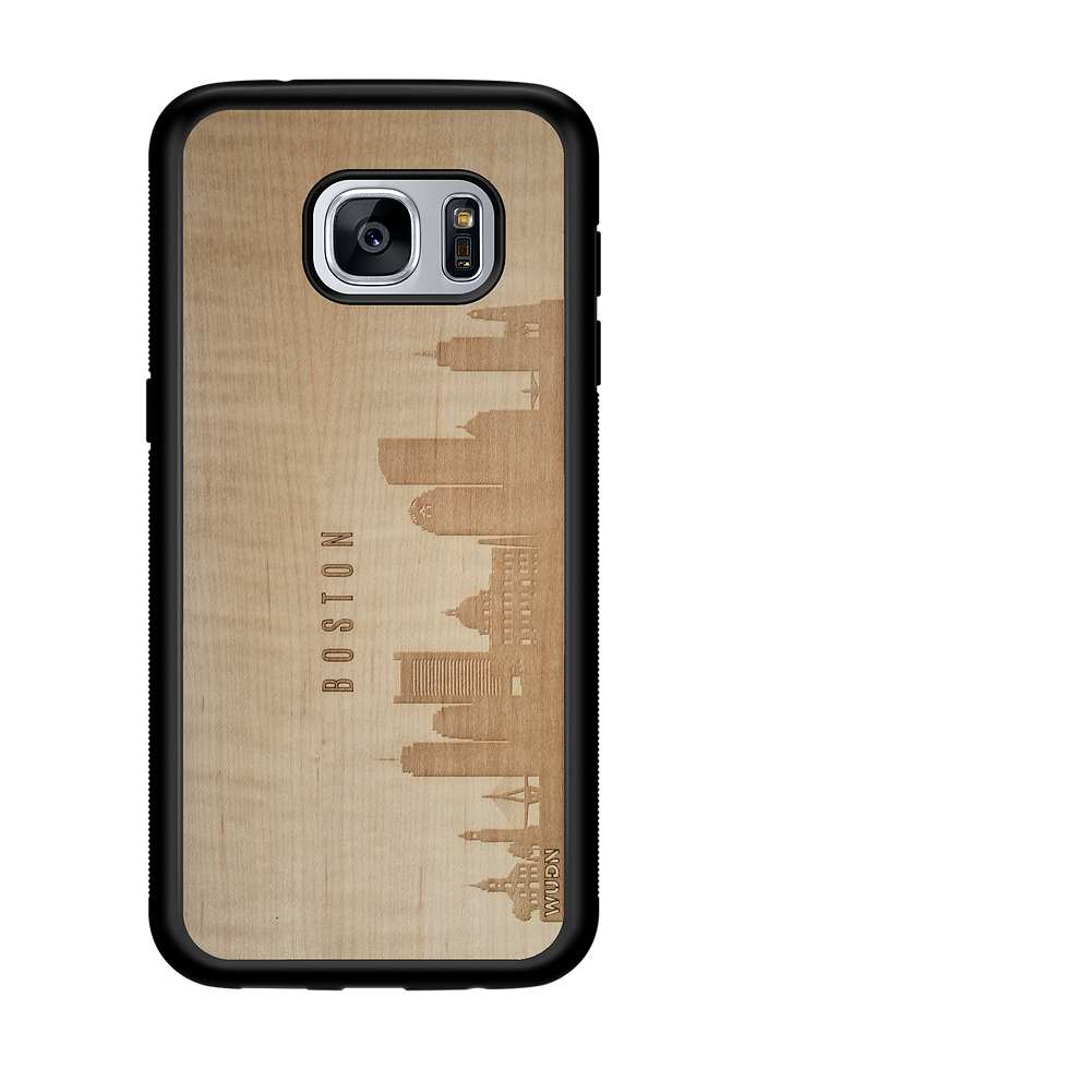 Thumbnail: CityScape Wooden Phone Case (Boston MA Skyline)