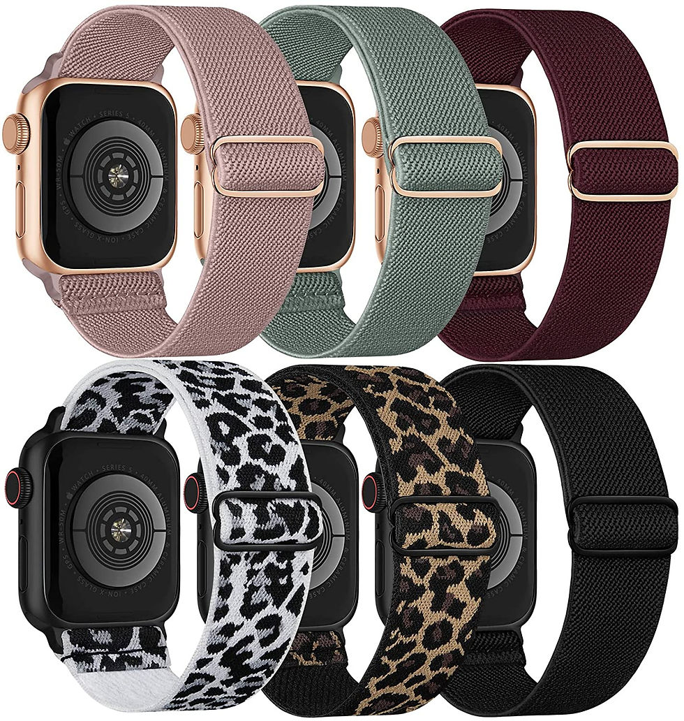Thumbnail: Stretchy Solo Loop Bands Compatible with Apple Watch Band 38mm 40mm 41mm, Adjus