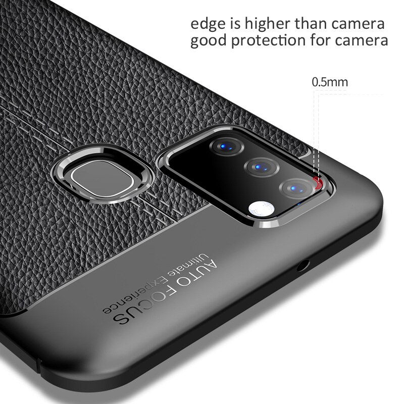 Thumbnail: Shockproof Case for Samsung A21S A12 5G A42 A02S Leather Soft Silicone Phone