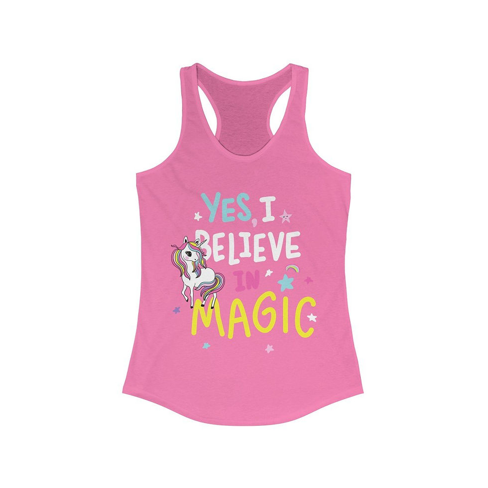 Thumbnail: Yes I Believe in Magic Unicorn Racerback Tank Top