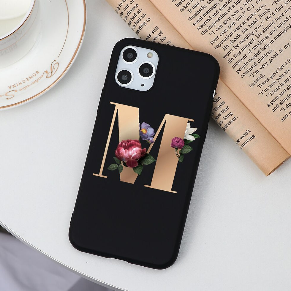 Thumbnail: Letter Flower Matte Coque Case for iPhone 12 11 Pro Max X XR 7 8 Plus 5S SE 2020