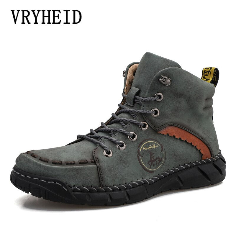 Thumbnail: Comfortable Motorcycle Boots Men Footwear Ankle Boots Plus Size 38-50