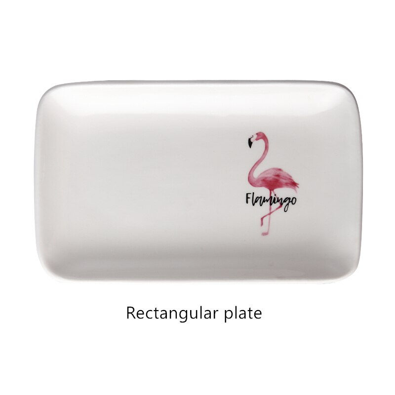 Thumbnail: Flamingo Porcelain Tableware Ceramic Salad Sugar Soup Rice Bowl Dessert Dish