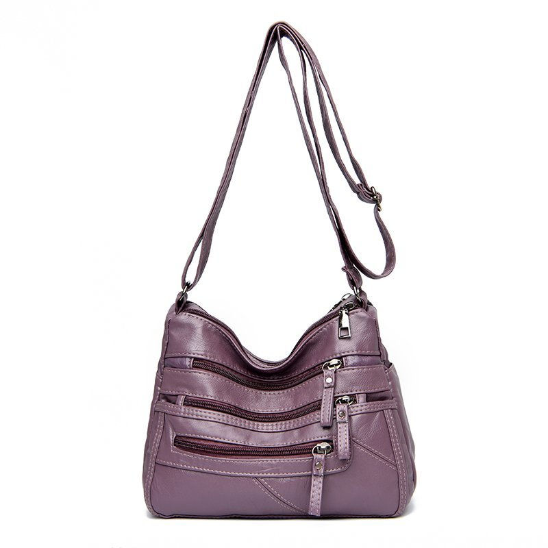 Thumbnail: High Quality Women's Soft Leather Shoulder Bags Multi-Layer Classic Crossbody