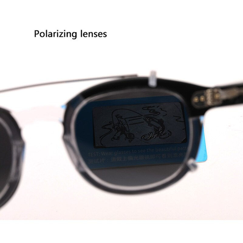 Thumbnail: Johnny Depp Clip-On Polarized Sunglasses Brand Retro Style Top Quality Frame C11