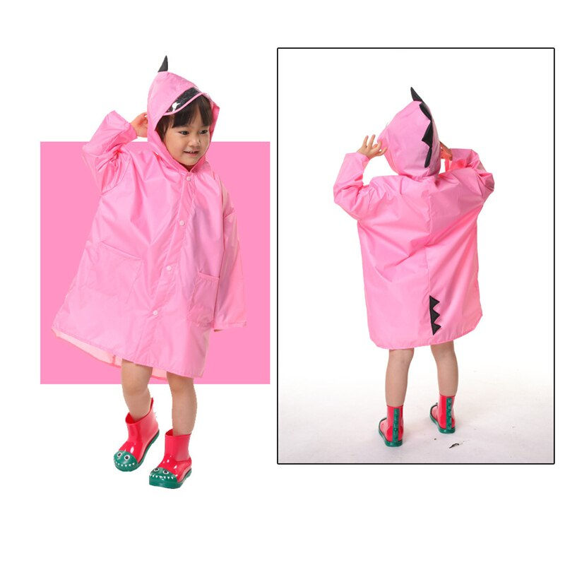 Thumbnail: Cute Dinosaur Polyester Baby Raincoat Outdoor Waterproof Rain Coat