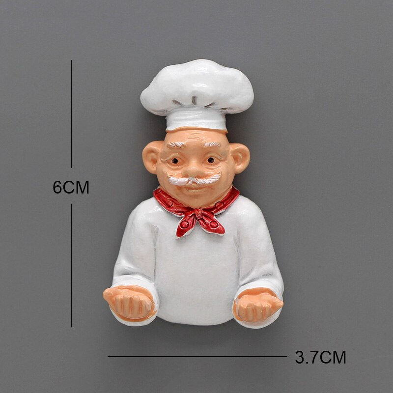 Thumbnail: Bread Chef Refrigerator Magne 3d Fridge Magnets Cartoon Character Refrigerator