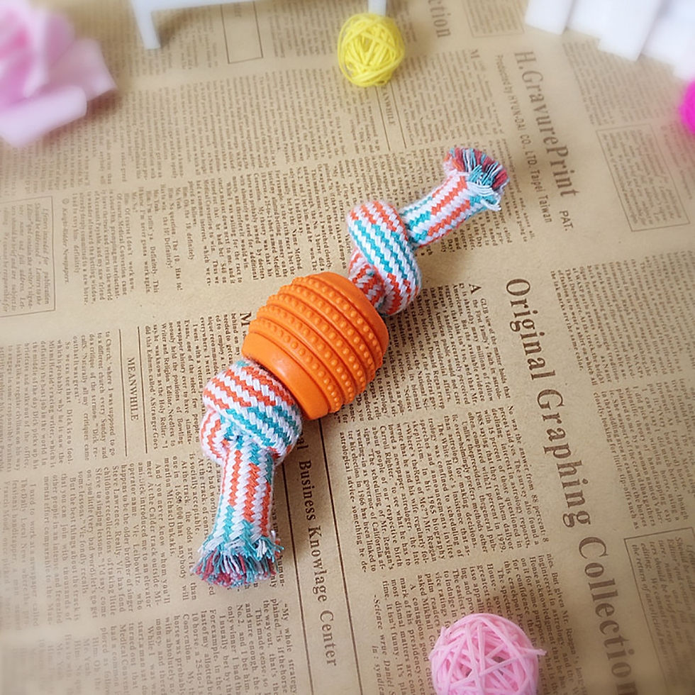 Thumbnail: Products Braid Rope Ball Pet Dog Chews Pull Toy Aggressive Chewers
