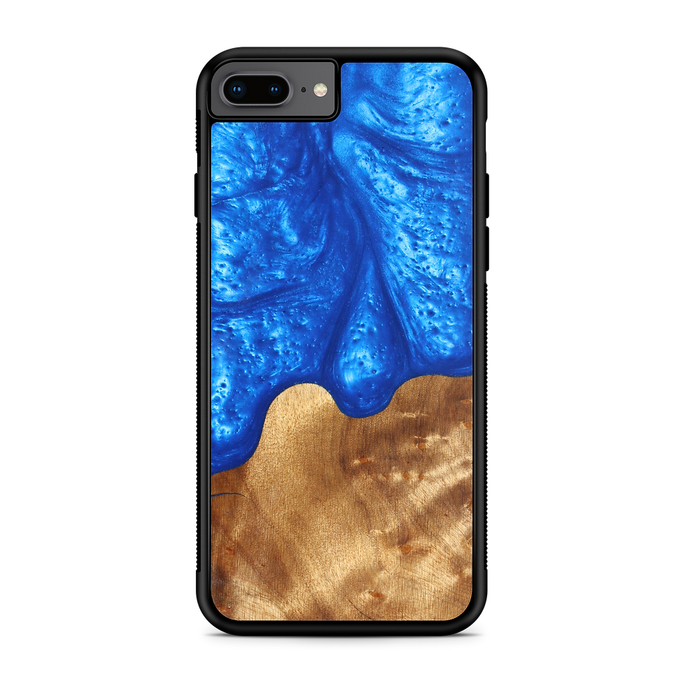 Thumbnail: Slim Resin & Wood Phone Case (Coastline Collection - Diver's Blue)