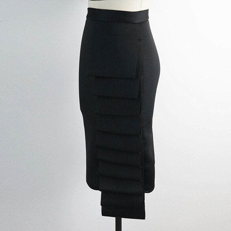Thumbnail: Pencil Skirt High Waist Slim Midi Solid Modest Classy Female Package