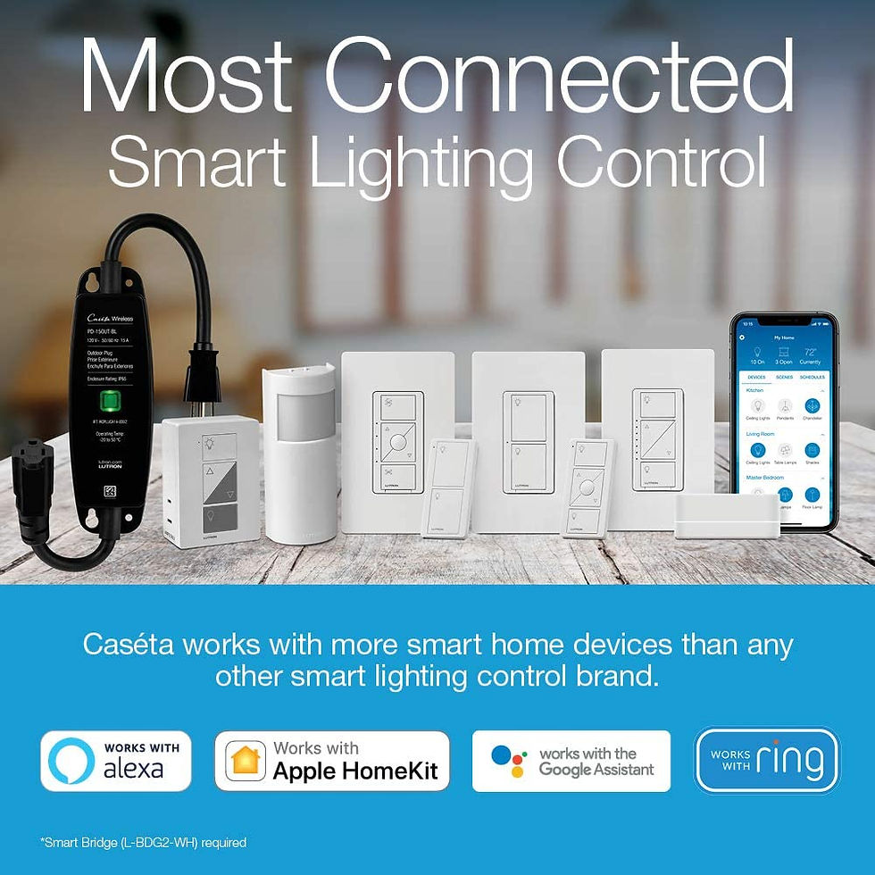 Thumbnail: Caseta Wireless Smart Lighting Dimmer Switch and Remote Kit for Wall & Ceiling 