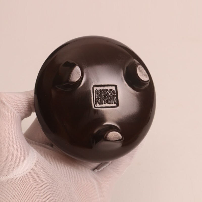 Thumbnail: Red copperThree Legged Copper Incense Burner Pure Copper Indoor Sandalwood