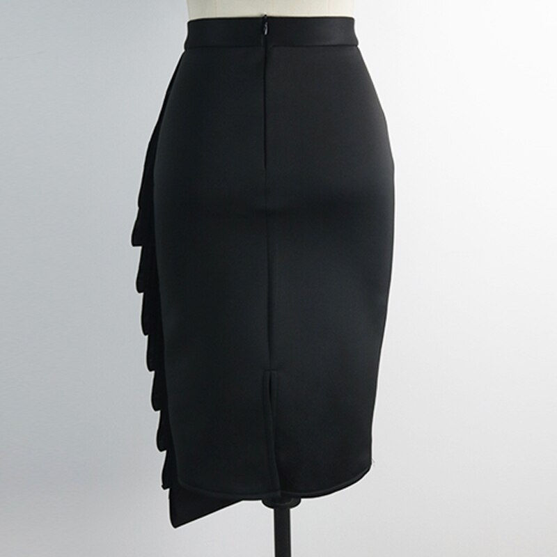 Thumbnail: Pencil Skirt High Waist Slim Midi Solid Modest Classy Female Package